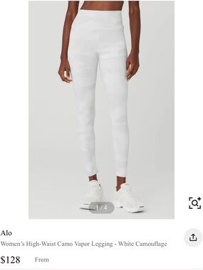 ALO Yoga  Light Gray & White Camo High-Waist Leggings